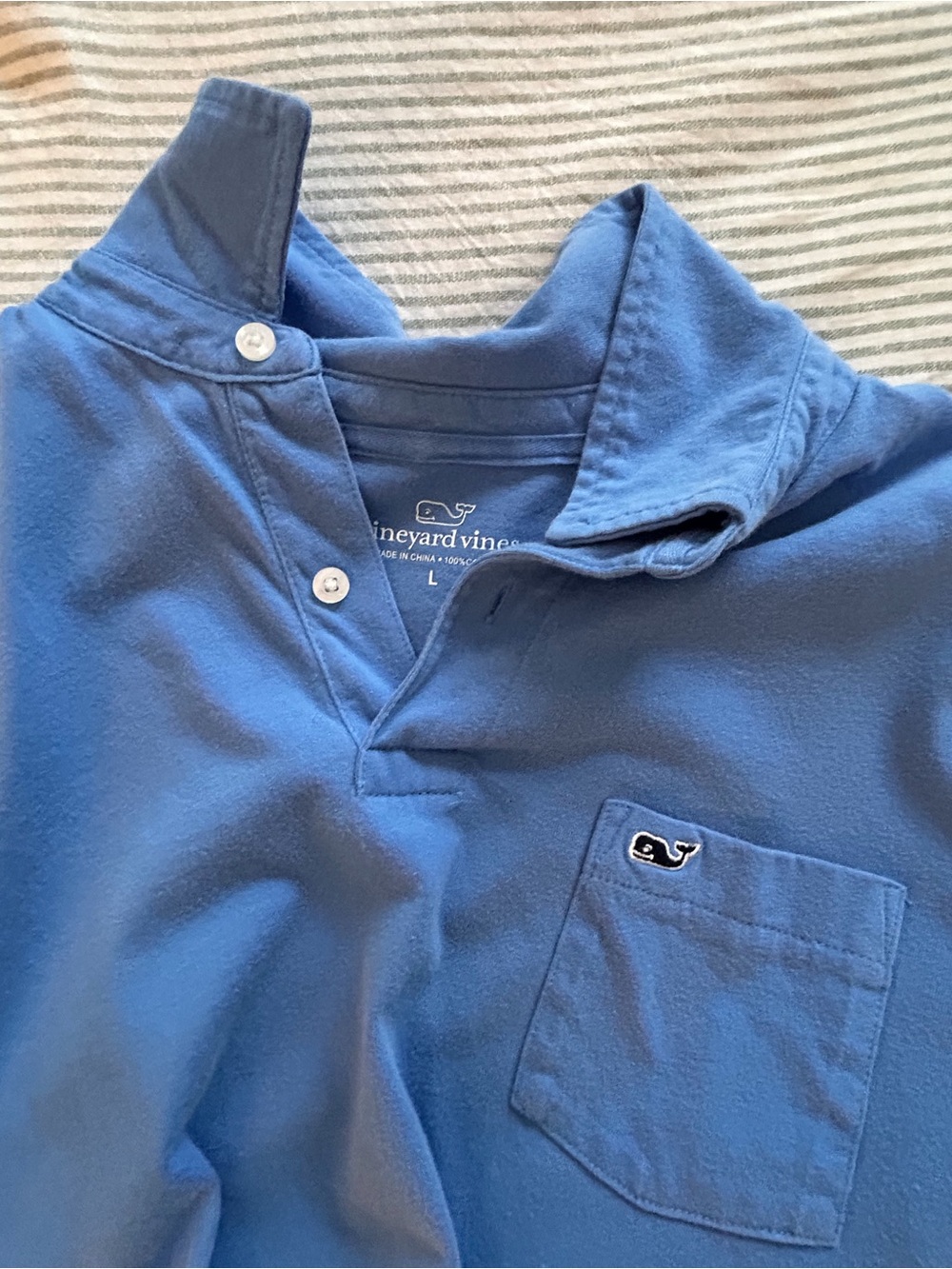 Vineyard Vines Men’s Light Blue Pocket Polo